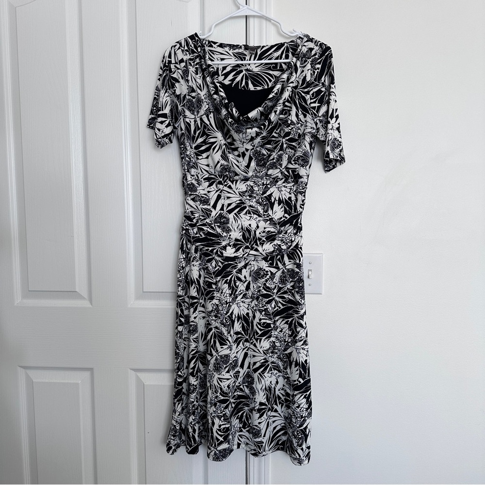 Denver Hayes Black and White Floral Dress
